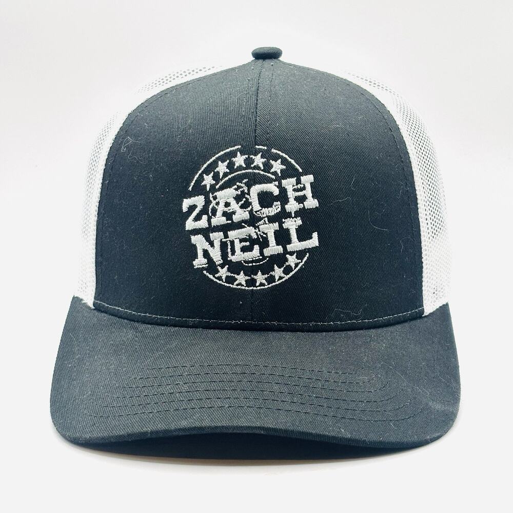 Zach Neil Hat Trucker Cap Texas Country Music Artist Outdoor Cap Gray White